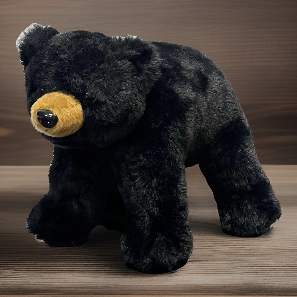 The Bearington Collection BLACK BEAR Plush Stuffed Animal Standing Sitting 10"